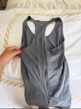 lululemon athletica Charcoal Gray Racerback Performance Tank